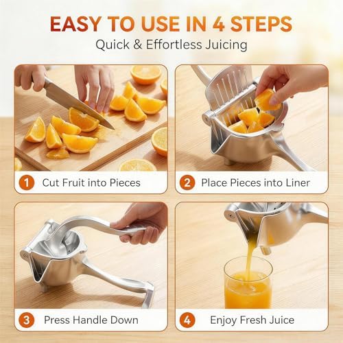 Lime Squeezer, Manual Citrus and Lemon Juice Press