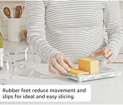 Fox Run 3852 Marble Cheese Slicer with 2 Replacement Wires, White, Medium