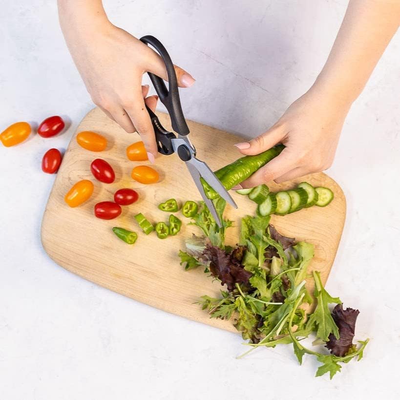 Strip-n-Snip™ - Herb Stripping Multi-use Scissors with Stainless Steel Blades (Black)