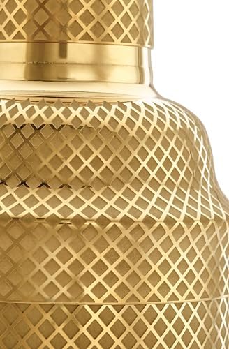 Barfly 3-Piece Diamond Lattice Etch Japanese Cocktail Shaker Set (24 Oz/700ml), Gold Plated