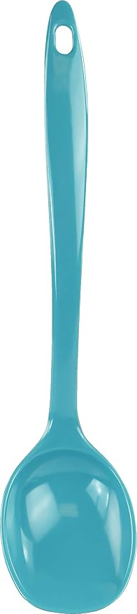 Reston Lloyd Cooking Spoon for Serving, Basting, Mixing, Heat Resistant, BPA Free Melamine 11 inch Utensil with Ergonomic Handle, Turquoise