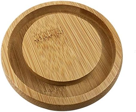 Ceramic Garlic Keeper with Bamboo Lid, 550 ml Vented White Stoneware Storage Container for Garlic, Ginger and Shallots, Countertop Kitchen Organizer