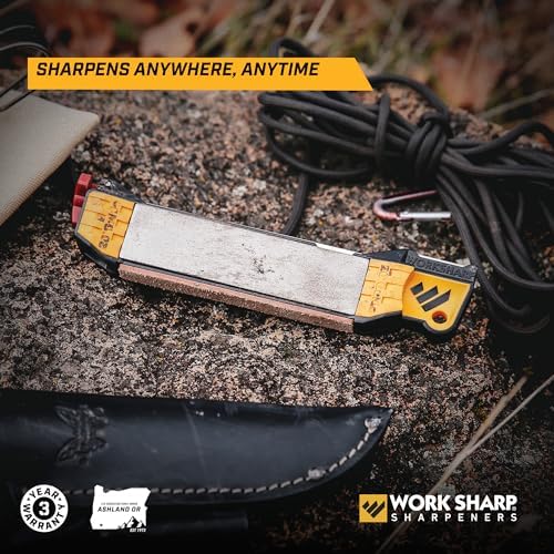 Work Sharp Guided Field Sharpener, Compact Travel Knife Sharpener Tool