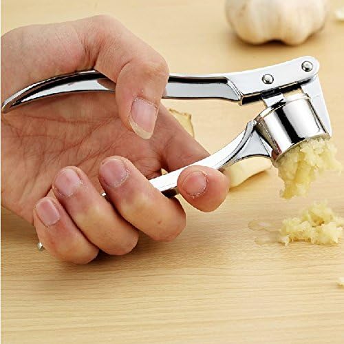 TRIXES Garlic Press, Steel Kitchen Utensil Ginger Mincer