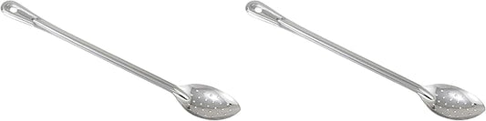 Winco Stainless Steel Basting Spoon, Perforated, 18", 1.5mm (Pack of 2)
