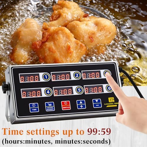 Relaxweex 2 Pack Commercial Digital Kitchen Timer for Cooking, 6 Channel