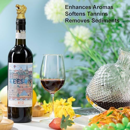 2Pcs Lion Head Wine Aerator Pourer Spout,Animals Shape Aerator