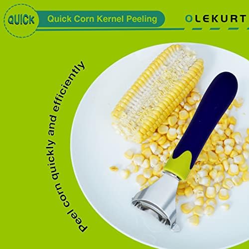 Eggplant Shaped Corn Peeler, Magic Corn Stripper for Corn on the Cob Remover Tool, Cob Corn Stripper with Good Grips (Purple)…