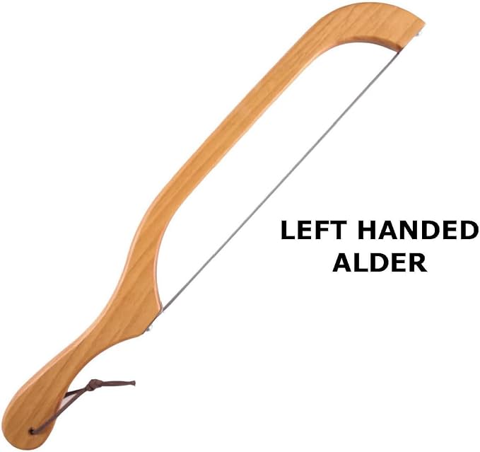 Out of the Woods of Oregon Bread and Bagel Slicer Bow Saw Bread Knife for Home Made Bread - Natural Alder : LEFT HANDED