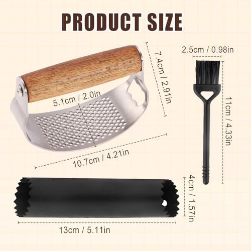 Stainless Steel Garlic Presser, 2025 Upgraded Rocker Professional Garlic Press, Ergonomic Garlic Crusher for Home Kitchen Use, Heavy Duty Mincer Tool Garlic Chopper Garlic Presser Mincer (1)