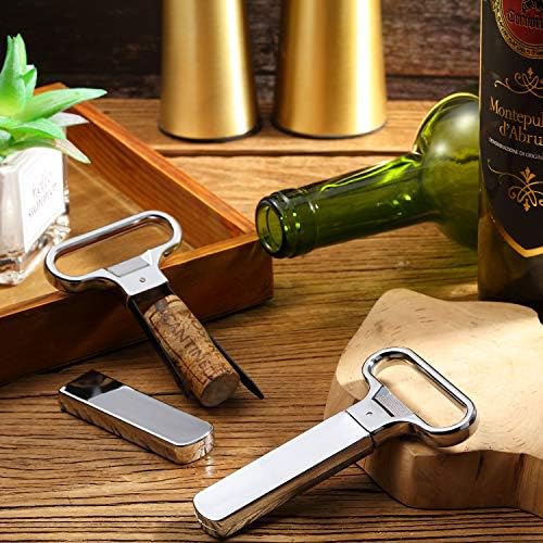 Boao 2 Pack Two Prong Wine Opener Cork Puller with Cover, 2