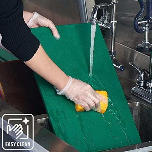 CURTA Cutting Boards for Kitchen, 20" x 14" x 0.5" Green Color Coded Plastic Chopping Board with Anti Slip Surface Dishwasher Safe