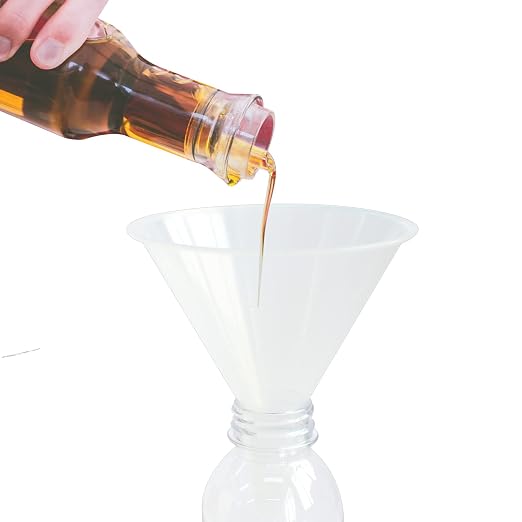 zmybcpack 20 Pack Multi-Purpose Plastic Funnels with Long Reaching Spout (4.7”) for Water Bottle, Spices, Powder Easy and Smooth Content Transfer by