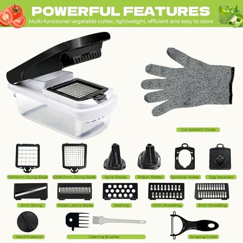 17-in-1 Vegetable Chopper, Multifunctional Mandoline Slicer