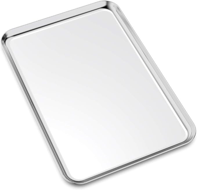 Large Set Baking Sheet and Cooling Rack Set, Bastwe 24L x 16W x 1H inch Professional Bakeware, Healthy & Nontoxic & Rustproof & Easy Clean