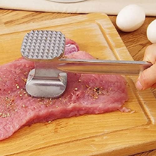 Gavigain Meat Tenderizer, Stainless Steel Meat Pounder Household Thicken Beef Meat Tenderizer Hammer Kitchen Meat Mallet Veal Cutlets Meat Tenderizer Tool - Meat Pounder Flattener