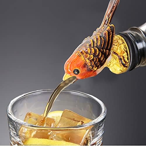 Wine Aerator Pourer Enamel Glaze Colorful Bird Wine Bottle Pourer & Stopper