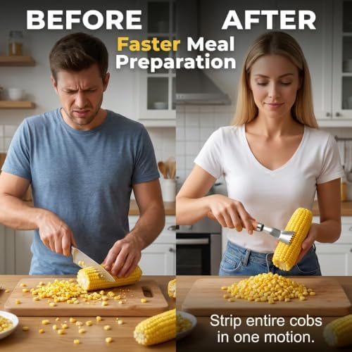 2026 New Corn Cob Peeler Serrated Stainless Steel Corn Stripper Tool