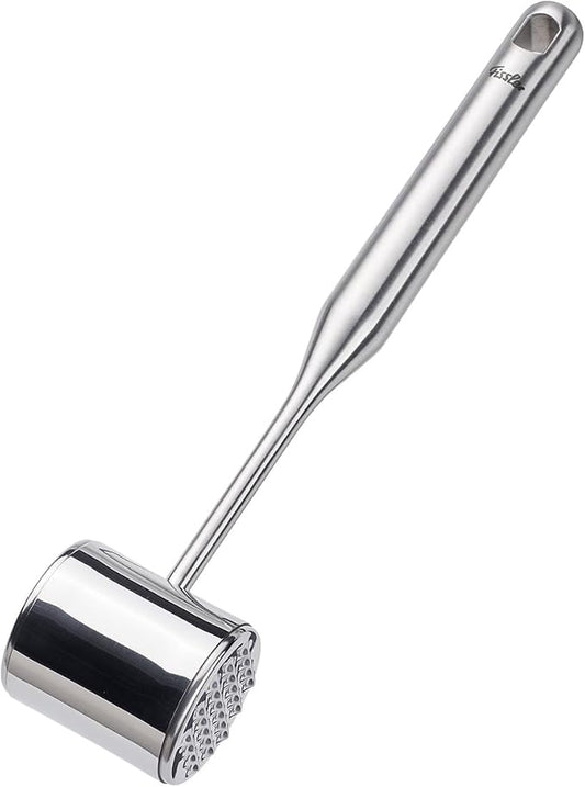 Fissler Essential Meat Tenderizer, 18/10 Stainless Steel Meat Mallet Hammer for Steak, Chicken & Poultry, Ergonomic Handle, Dishwasher Safe