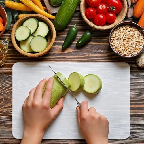 30 Pack Plastic Cutting Board Mats, Flexible Clear Cutting Mats, Kitchen Board Sheets Frosted Placemats BPA-Free, Non-Porous (17 x 11 In)