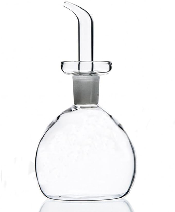 ELETON 8 oz Olive Oil Dispenser Bottle Glass with No Drip Spout -Olive Oil & Vinegar Dispenser Glass Cruet Decanter- Glassware Seal Handicraft Easy Clean Drip Free Bottles for Kitchen