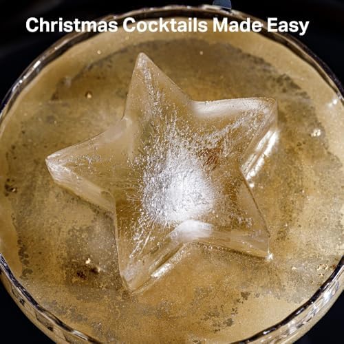 DRINKSPLINKS Star Ice Cube Tray. Large Star Ice Cube Mold.