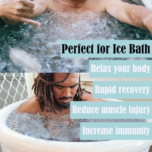 6pcs Extra Large Silicone Ice Block Molds for Cold Plunge or Coolers, Ice Tray for Bath (Blue)