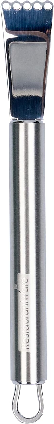 Restaurantware Stainless Steel Citrus Zester - German Standard Lemon Zester Bar Tool with Precision Blades, Dishwasher Safe - Fruit Zesting Peeler Tool for Cooking, Baking, Cocktails