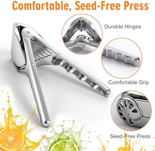 Lemon Squeezer, Stainless Steel Lemon Juicer with Seed Strainer