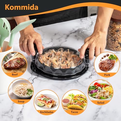 Chicken Shredder Kitchen Gadgets – UPGRADED Anti-Slip Base for maximum grip – Meat Chopper Chicken Shredder Tool – Dishwasher Safe Meat Shredder with Ergonomic Handles – Shredder for Chicken