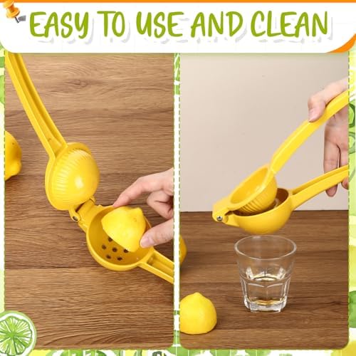 2 Pcs Handheld Lemon Squeezer Metal Juicer Seed Catcher