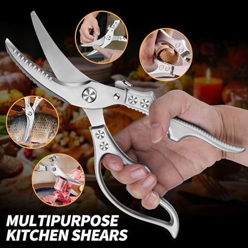 Chicken Scissors Heavy Duty All Purpose Poultry Shears for Food Cooking