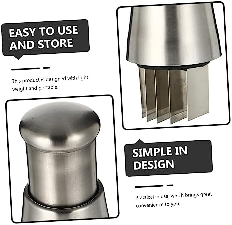 Stainless Steel Manual Garlic Crusher Chopper White Kitchen Tool