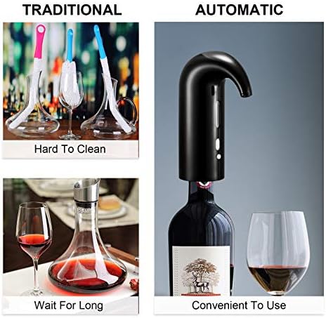 Automatic One-Touch Electric Wine Aerator Pourer and Wine Decanter