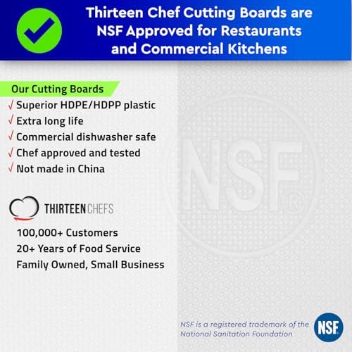 Commercial Brown Cutting Board - 24 x 18 Inch Extra Large, Tan Colored for Cooked Meats, Restaurant Grade HDPP Plastic with NSF for Food Service