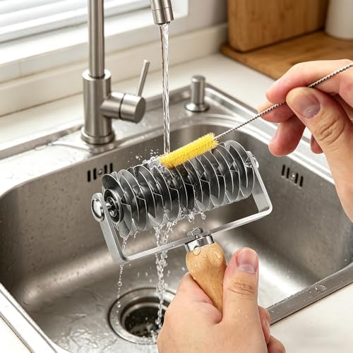 Stainless Steel Pastry Lattice Roller Cutter Pastry Cutter Double Wheel Kit