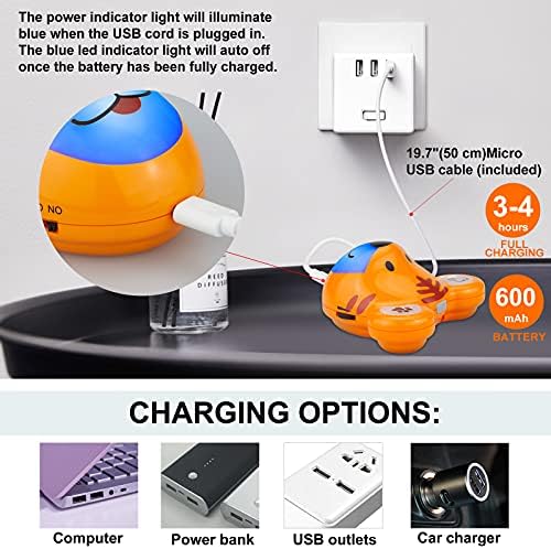 LUXSWAY Cute Animal Toothbrushing Timer for Kids with Musical Volume, 2 Minute Kid Timer for Teeth, 20 Seconds Wash Hand for Kids Training, Rechargeable Colored Led Light Visual- Tiger