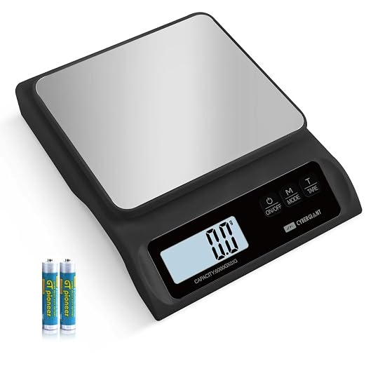 13lb/0.1g Precision Digital Food Scale - Food Scale & Kitchen Scale for Meal Prep and Kitchen Baking - Espresso Coffee Scale, Gram Scale, Stainless Steel Platform & LCD Display - Black
