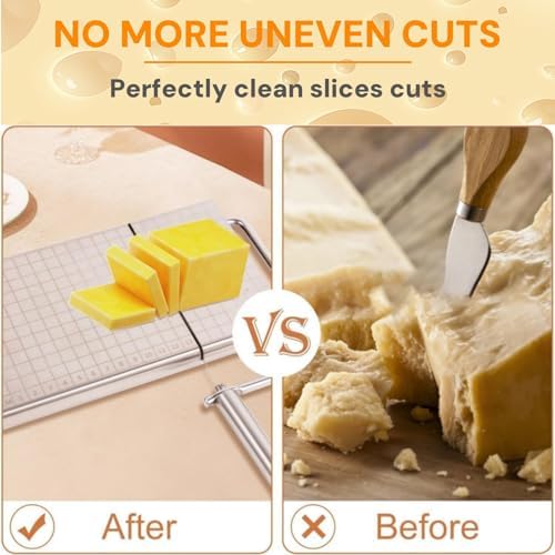 Cheese slicer Stainless steel and 5 replacement wires metal cheese cutter