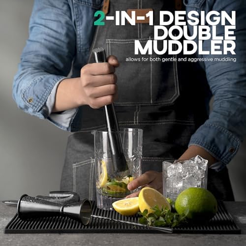 Homestia Cocktail Mixing Glass, 24 oz Crystal Mixing Glass Bartender Kit