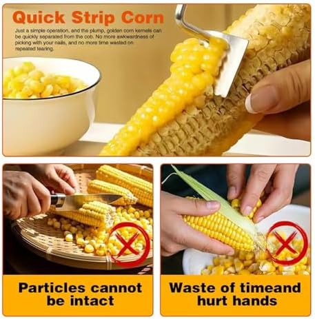 Stainless Steel Corn Stripper Peeler for Corn on the Cob, 2PCS