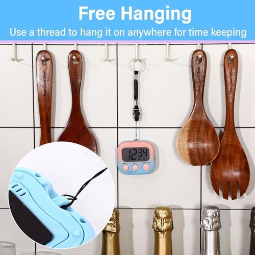 Weewooday 24 Pcs Digital Kitchen Timer Bulk, Gradient Color