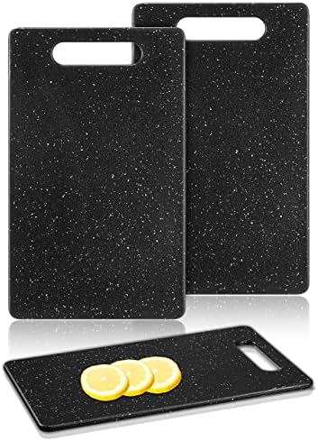 Lounsweer Small Plastic Cutting Board Kitchen, 6" X 10", Black