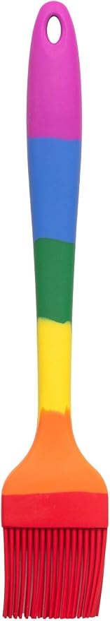 Cooking With Pride Silicone Tools, Non-Stick and Heat-Safe, Includes Slotted Turner, Pastry Brush, and Tongs