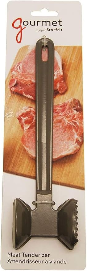 Starfrit 080469-006-0000 2-Sided Meat Tenderizer, Black