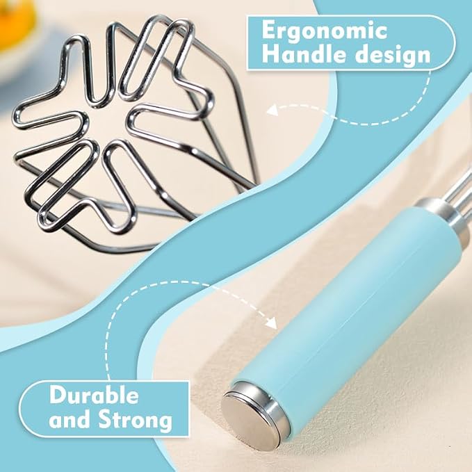 2in1 Potato Masher Kitchen Food Tongs Set - Heavy Duty Stainless Steel Kitchen Tool for Potatoes, Avocados, Beans, or Fruit & Vegetable