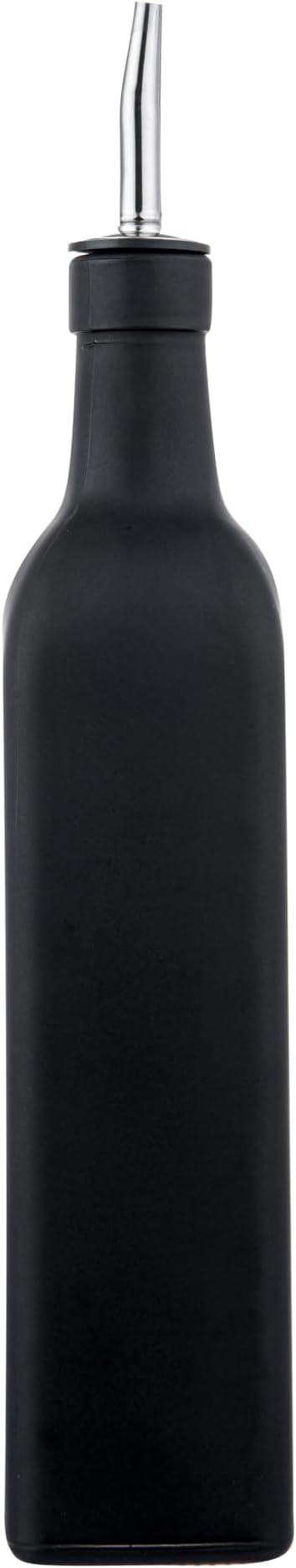 Restaurantware-Chef 101 16.9 Ounce Olive Oil Dispenser, 1 Kitchen Oil Dispenser Bottle - With Stainless Steel Pourer, Non-Leaking, Black Glass Pourer, For Cooking Or Salad Dressings