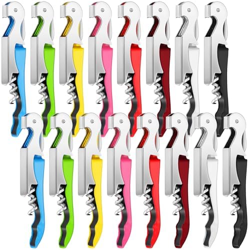 Honoson 16 Pieces Wine Opener Bulk Corkscrew Bottle Wine Key, Fresh Colors