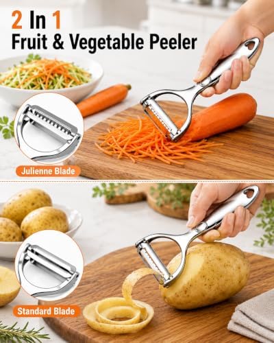 Potato Peeler, Ultra Sharp Stainless Steel Y Vegetable Peeler for Kitchen