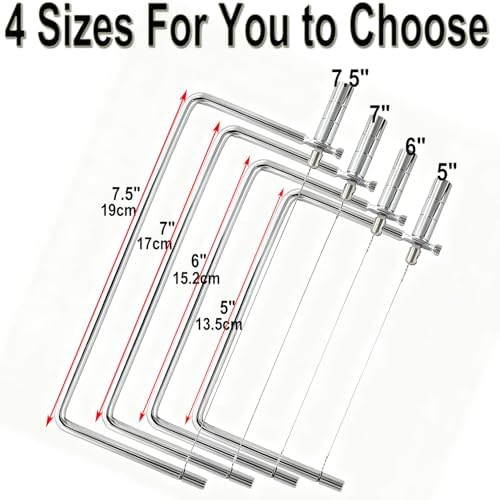 5in Marble Board Cheese Slicer Accessories Kitchen Knife Small Cheese Cutter Components Ideal DIY for Making Giftable Cheese Cutting Boards Cute Portable Cheese Slicer Cutter Kit(2Slicer+6Wires)5"